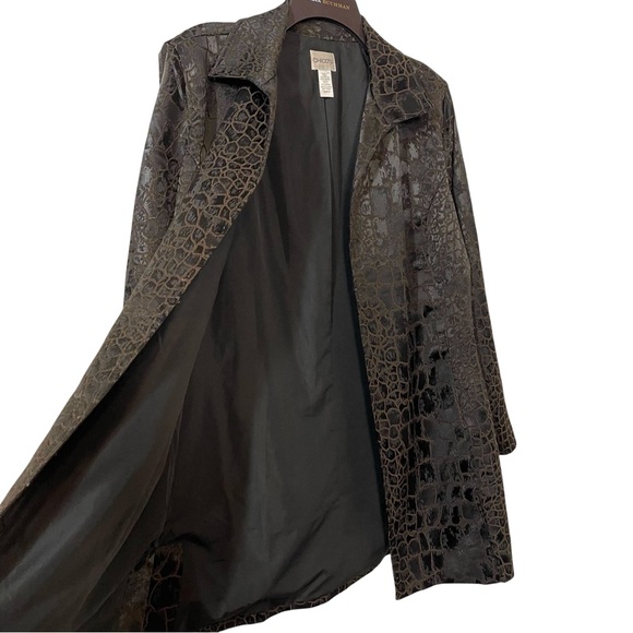 Chico's Black Embroidered Textured Women's Jacket - Picture 2 of 8